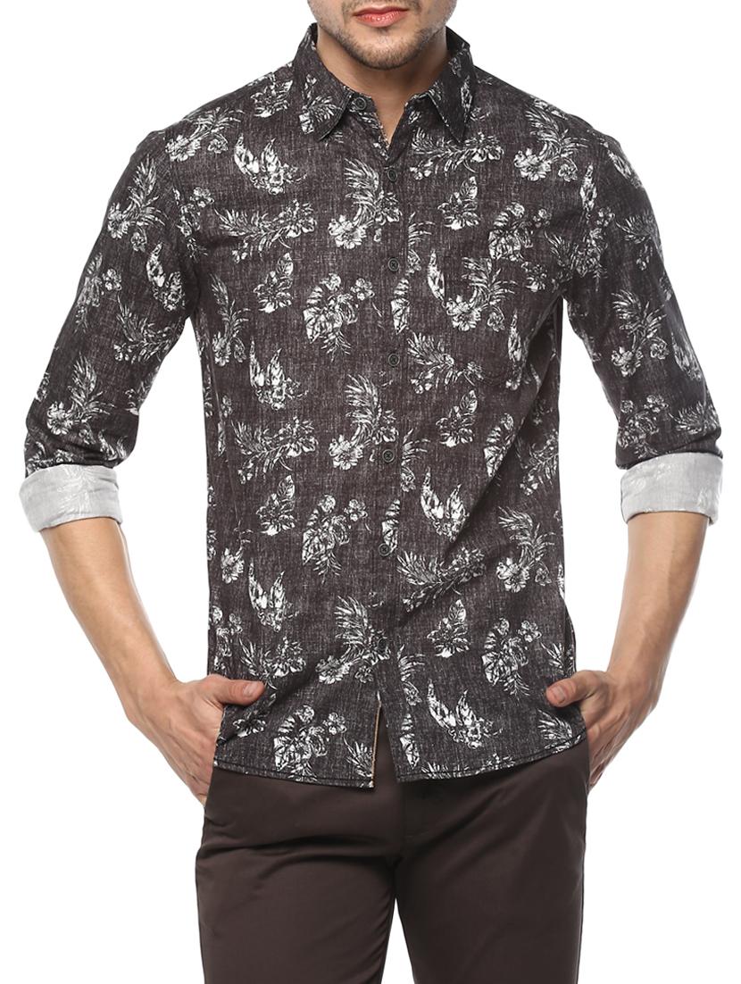 black cotton casual shirt - 15000809 -  Zoom Image - 0