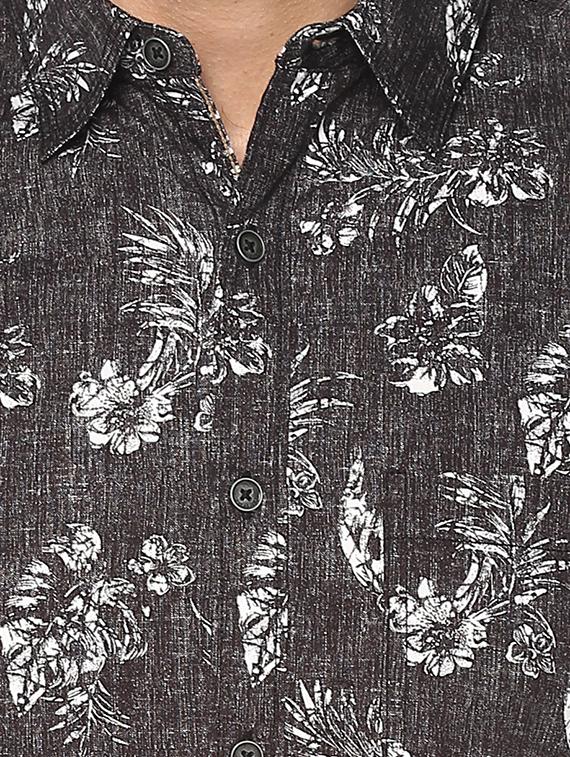 black cotton casual shirt - 15000809 - Standard Image - 3