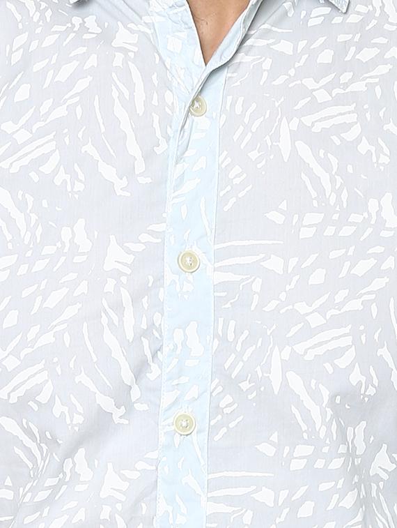 light blue cotton casual shirt - 15000825 - Standard Image - 3