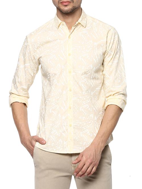 yellow cotton casual shirt - 15000826 - Standard Image - 0