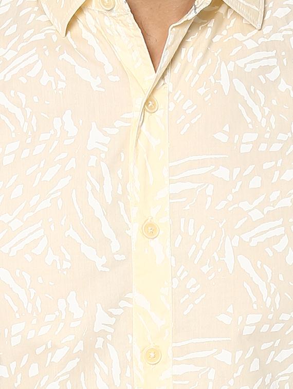 yellow cotton casual shirt - 15000826 - Standard Image - 3