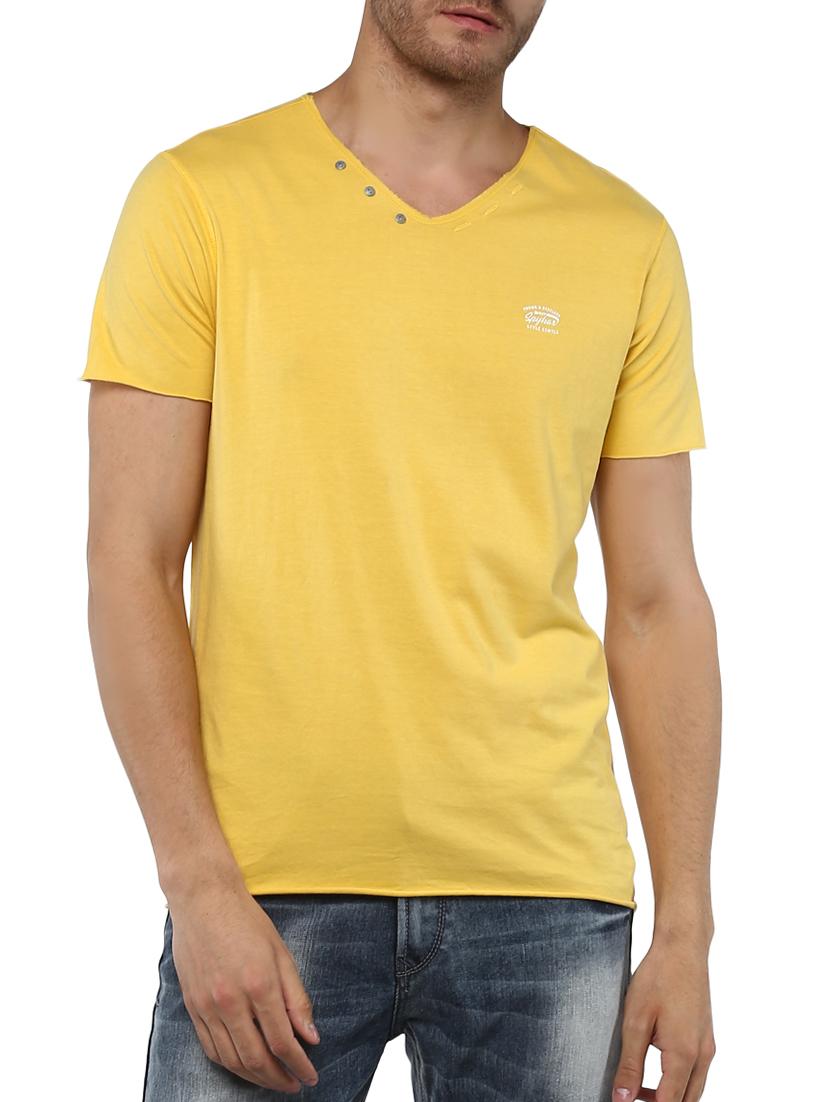 yellow cotton t-shirt - 15000875 -  Zoom Image - 0
