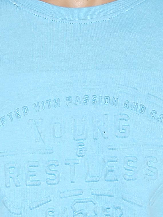 turquoise cotton t-shirt - 15000876 - Standard Image - 3
