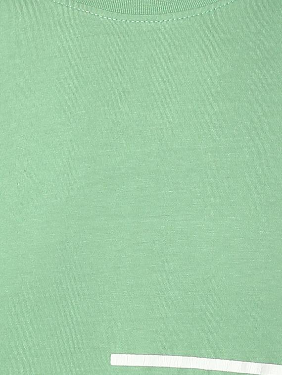 green cotton front print tshirt - 15000915 - Standard Image - 3