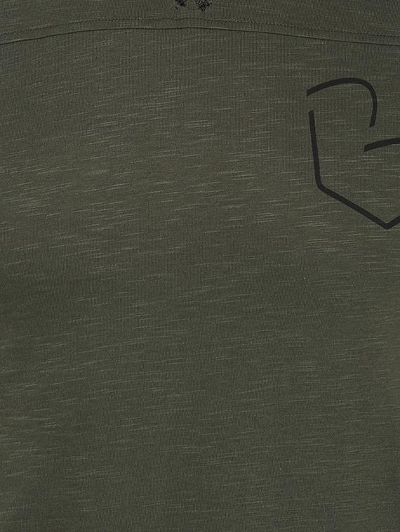 olive green cotton t-shirt - 15000930 - Standard Image - 3
