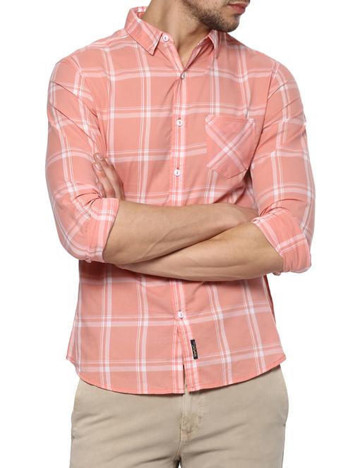 orange cotton casual shirt - 15000951 - Standard Image - 0