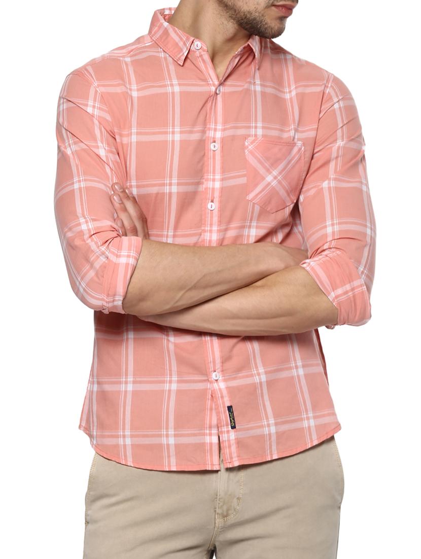 orange cotton casual shirt - 15000951 - Zoom Image - 0
