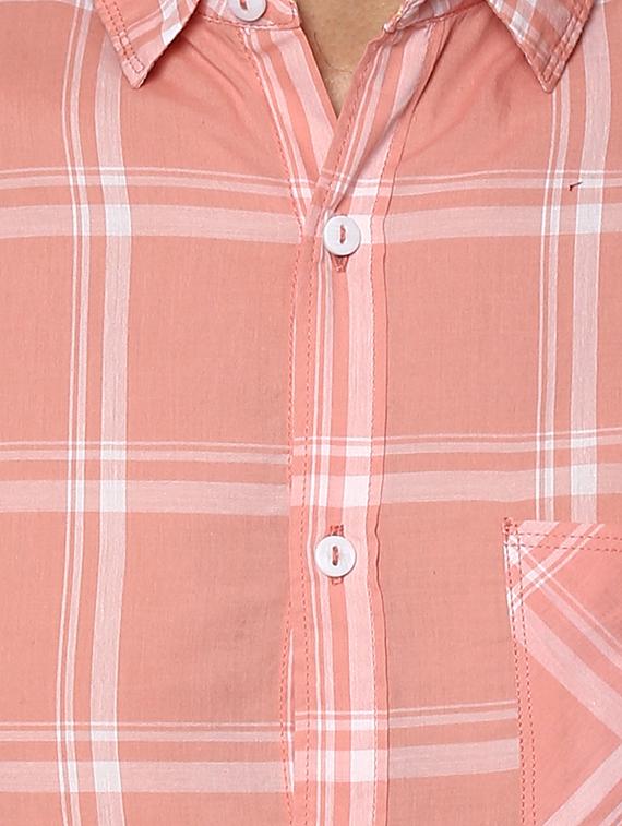 orange cotton casual shirt - 15000951 - Standard Image - 3