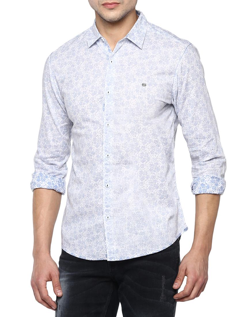 light blue cotton casual shirt - 15000981 - Zoom Image - 0