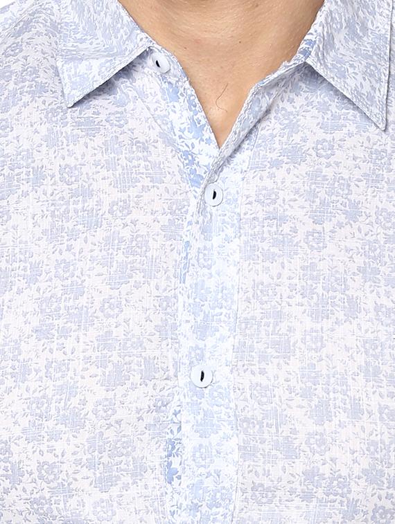 light blue cotton casual shirt - 15000981 - Standard Image - 3