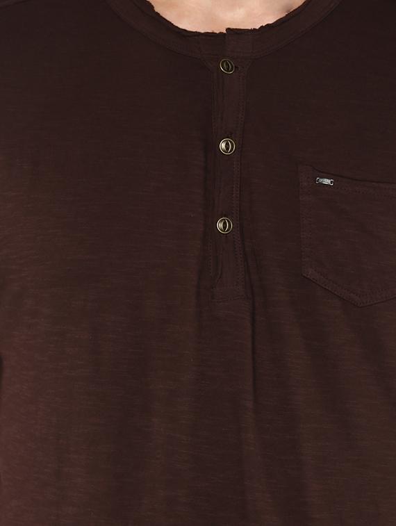 brown cotton pocket t-shirt - 15001004 - Standard Image - 3