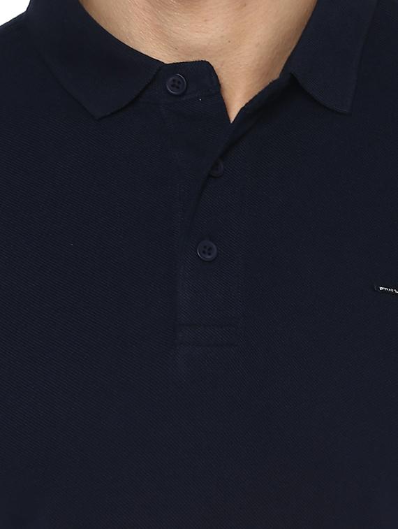 navy blue cotton t-shirt - 15001009 - Standard Image - 3