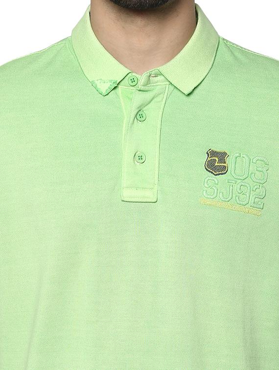 green cotton polo t-shirt - 15001020 - Standard Image - 3