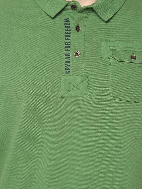 green cotton pocket t-shirt - 15001031 - Standard Image - 3