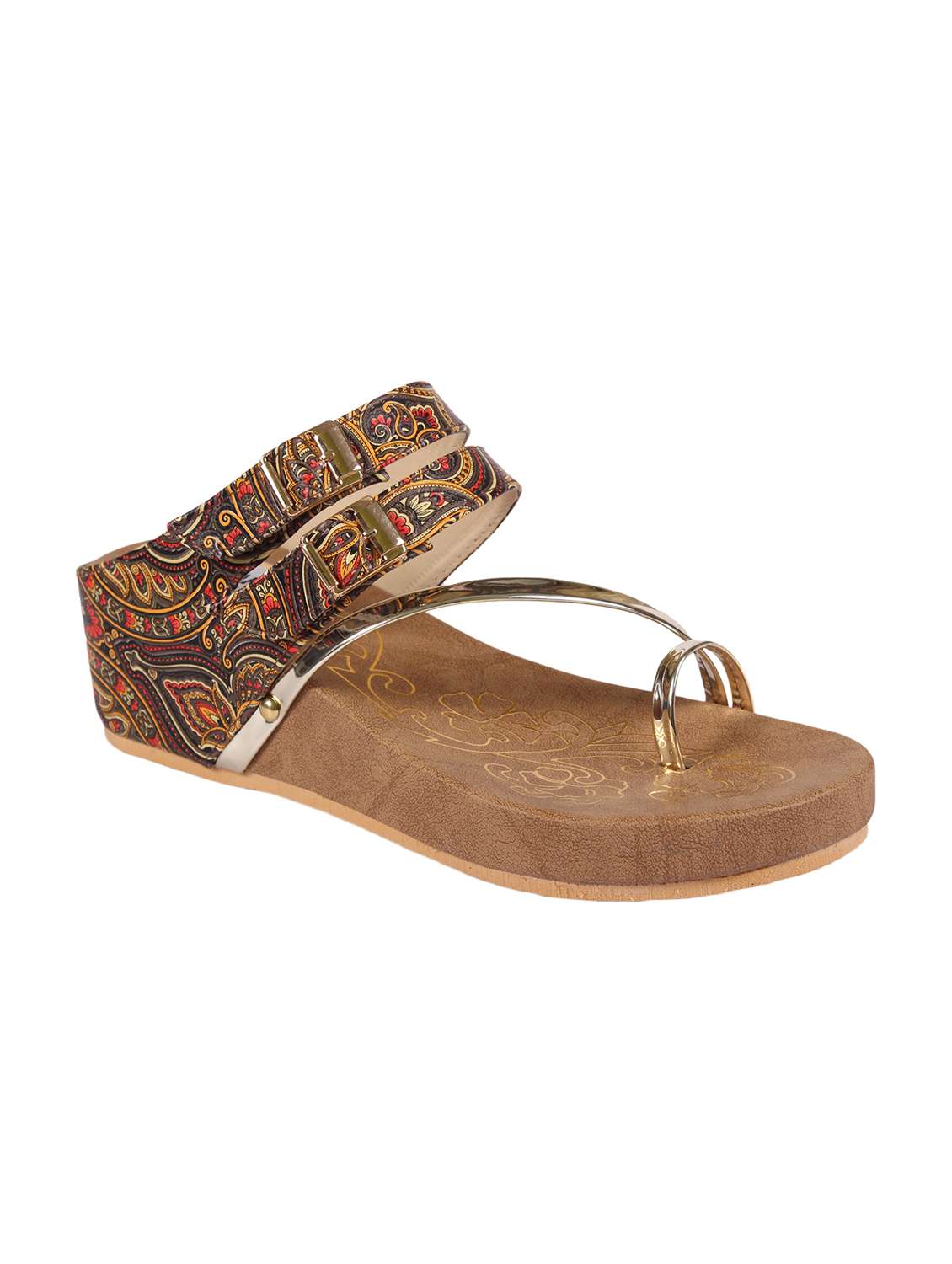 anand archies brown color artificial leather wedges for girl's & women's ( aa-425-brown-36 )