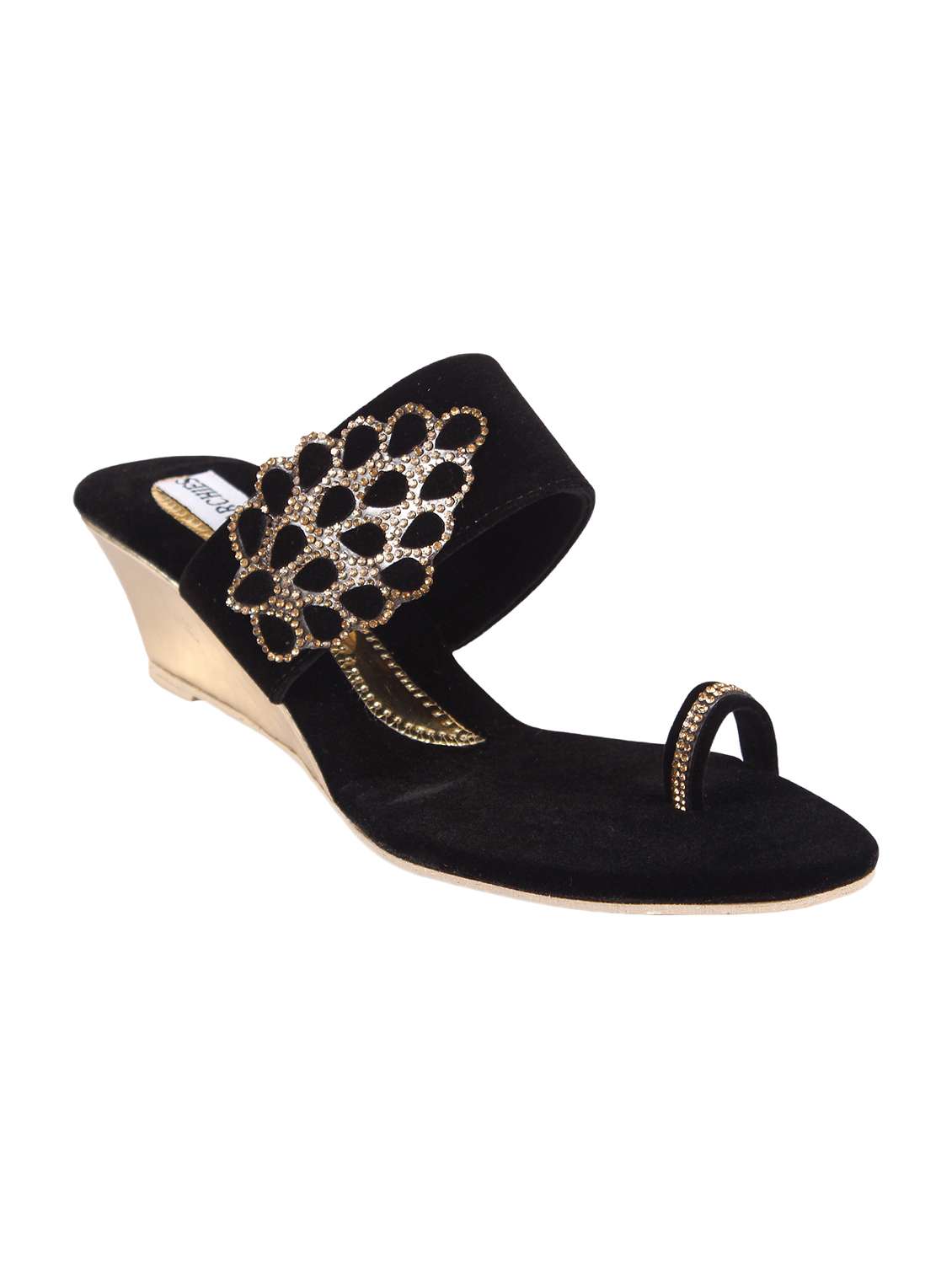 black one toe  wedge