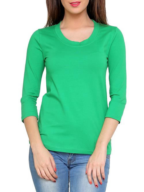 women's plain round neck t-shirt - 15006123 -  Standard Image - 0
