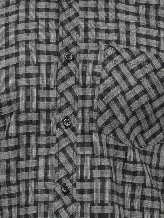 grey cotton casual shirt - 15007093 - Standard Image - 3
