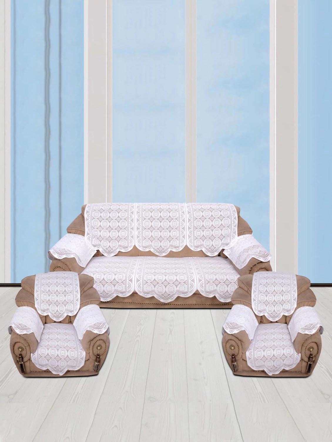 5 Seater White Sofa Covers By Elite Collection Online Ping 5 Seater White Sofa Covers By Elite Collection Online Ping For In India 15015972