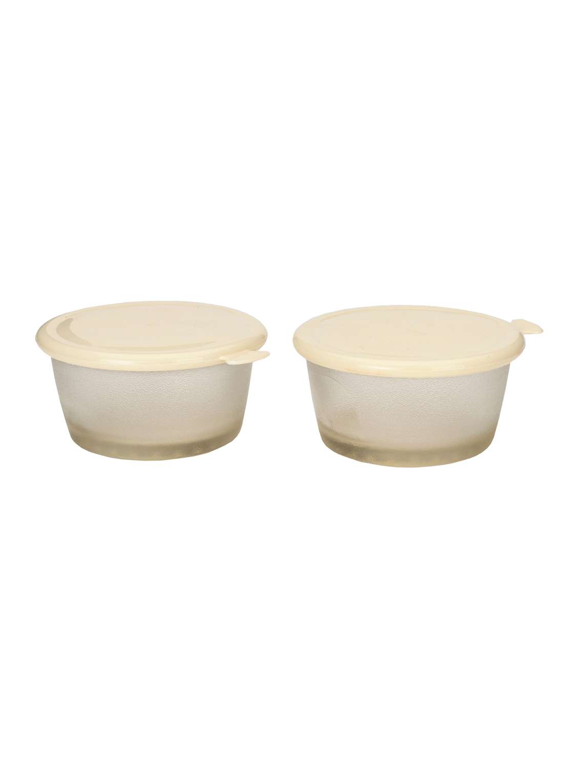 transparent glass container set with plastic lid (set of 2) - 15016236 - Zoom Image - 0