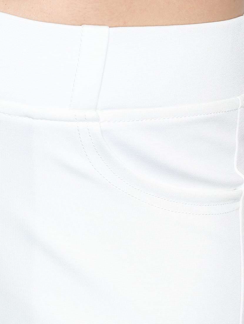 solid white cotton culottes - 15020509 - Standard Image - 5