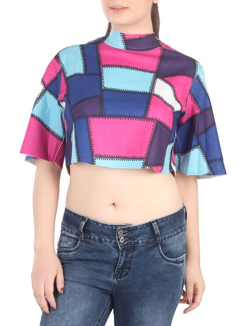 women's crop turtle neck top - 15020570 -  Standard Image - 0