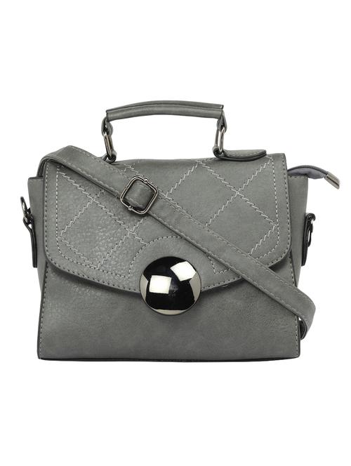 grey leatherette regular sling bag - 15021650 - Standard Image - 0