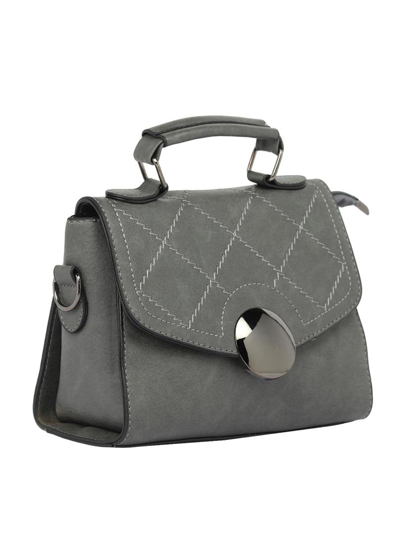 grey leatherette regular sling bag - 15021650 - Standard Image - 3