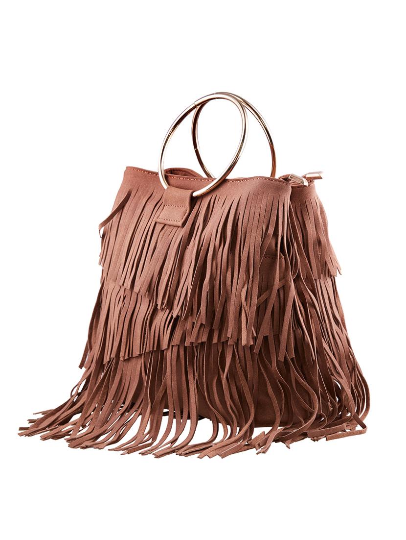 brown leatherette regular sling bag - 15021657 - Standard Image - 3