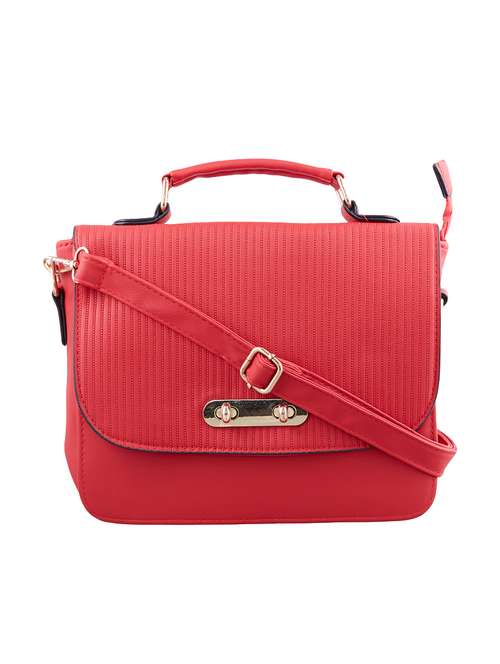 red leatherette regular sling bag - 15021663 - Standard Image - 0
