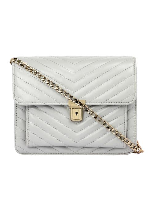 grey leatherette sling bag - 15021674 -  Standard Image - 0