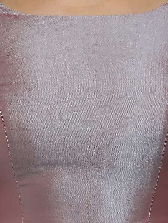 Grey Solid Stitched Blouse