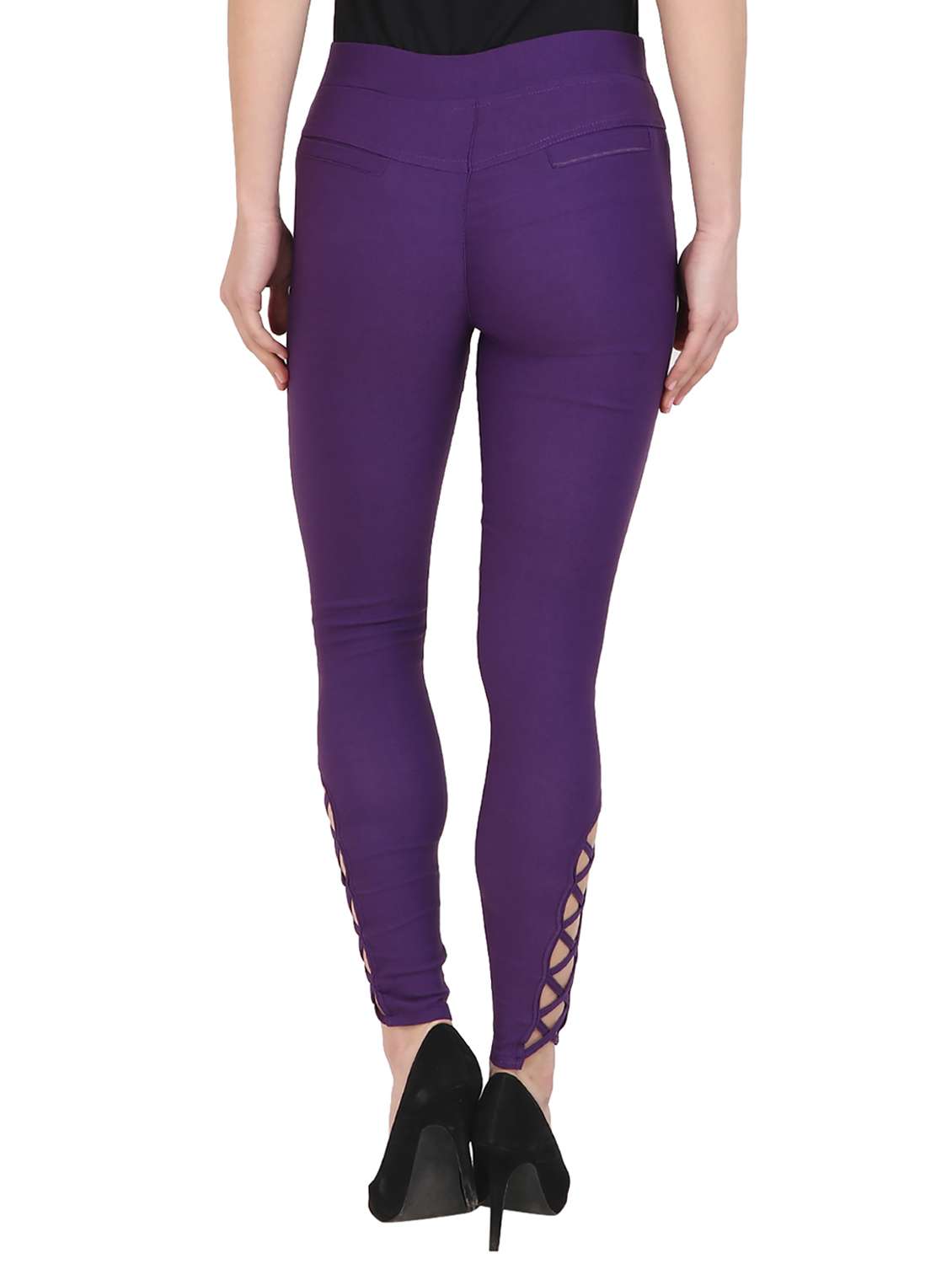 purple jeggings womens