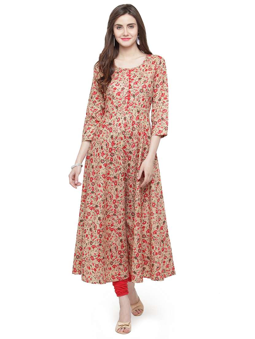printed flared kurta