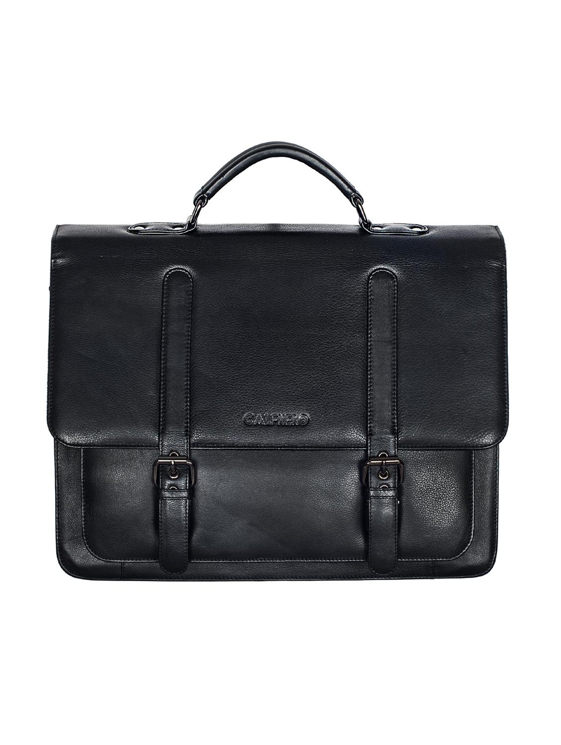black leather messengerbag - 15031836 - Zoom Image - 0