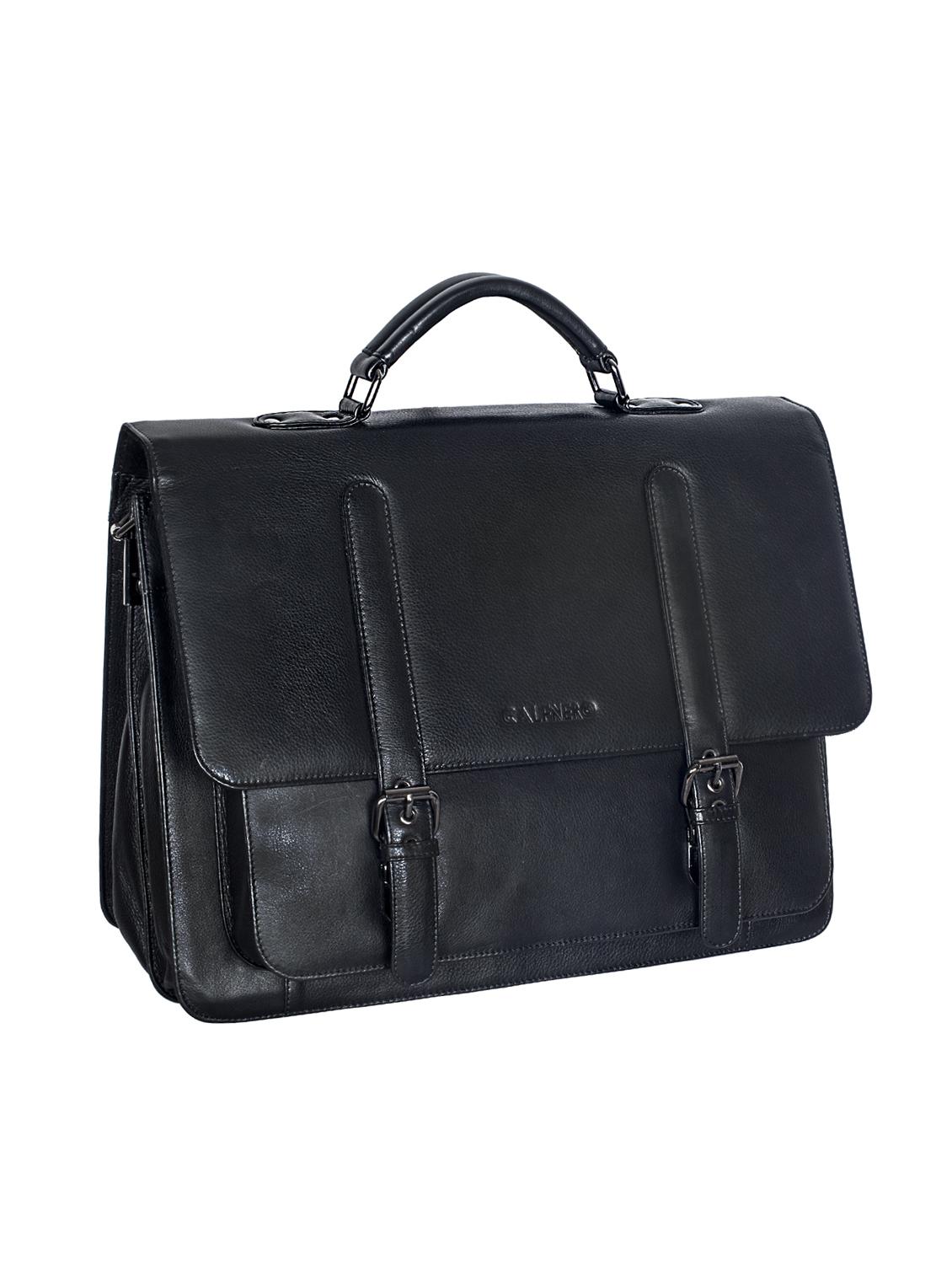 black leather messengerbag - 15031836 - Standard Image - 3