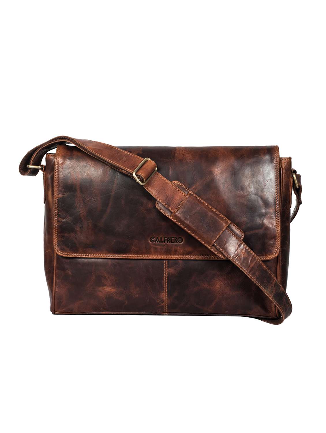 brown leather messengerbag