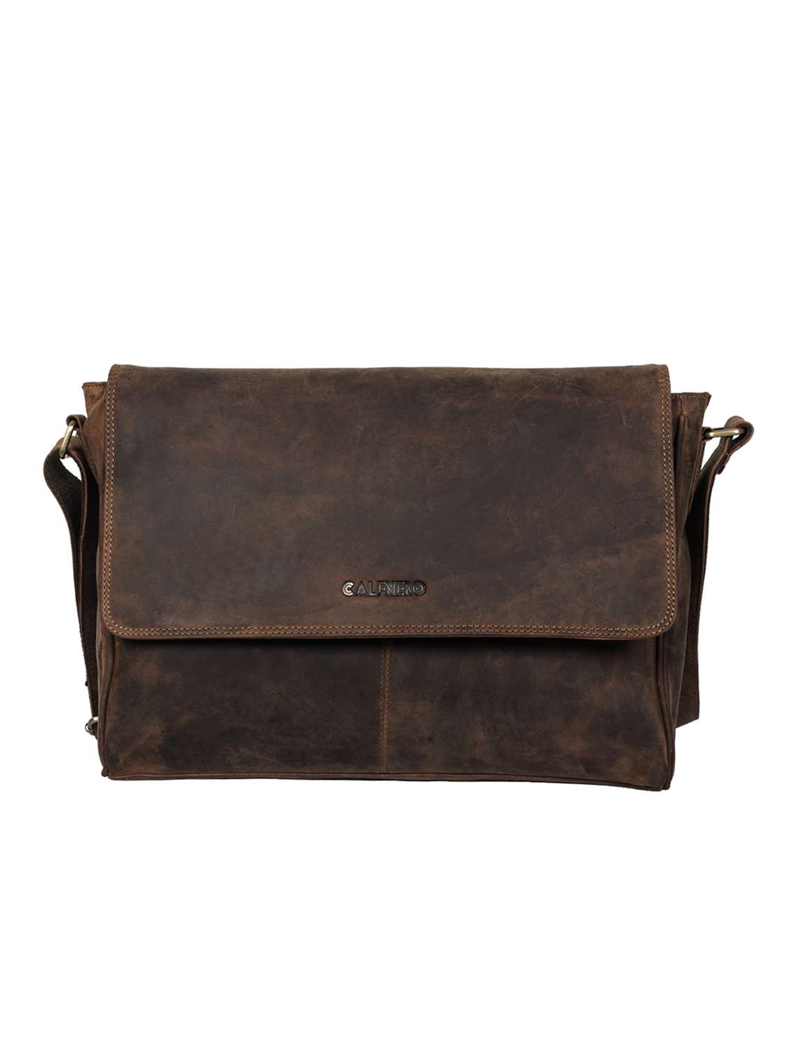 brown leather messengerbag
