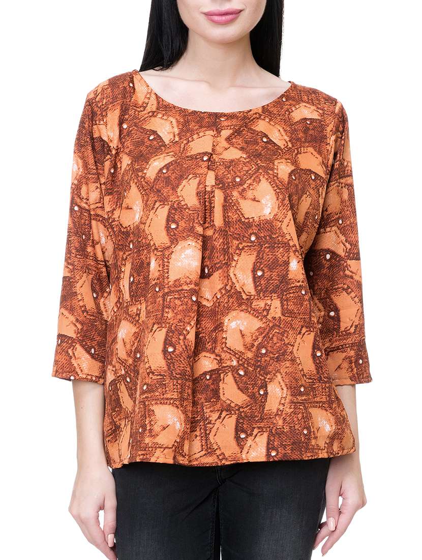 women's a line round neck top