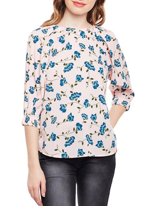 curved hem floral tunic - 15042628 -  Standard Image - 0