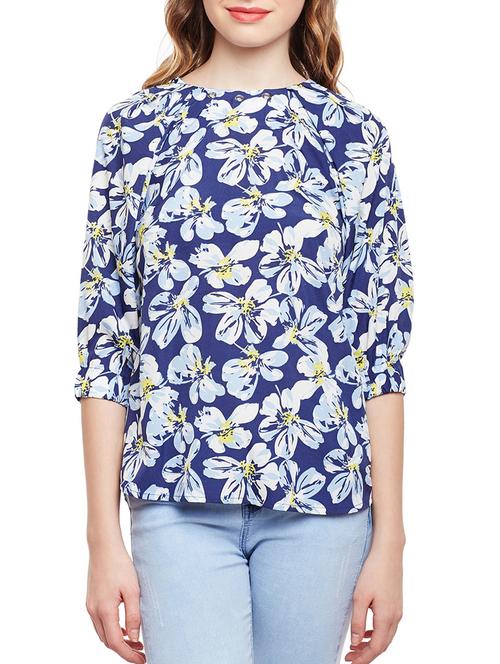 eyelet detail floral top - 15042629 -  Standard Image - 0