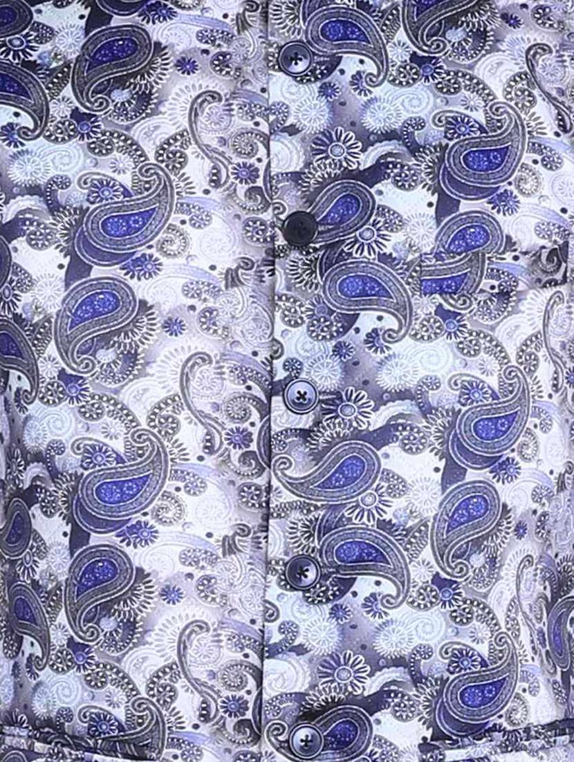 blue silk nehru jacket - 15048759 - Standard Image - 3