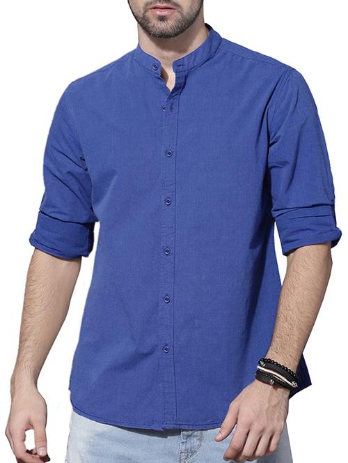 blue cotton casual shirt - 15049538 -  Standard Image - 0