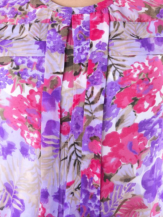 amadore purple georgette regular top - 15049741 - Standard Image - 3