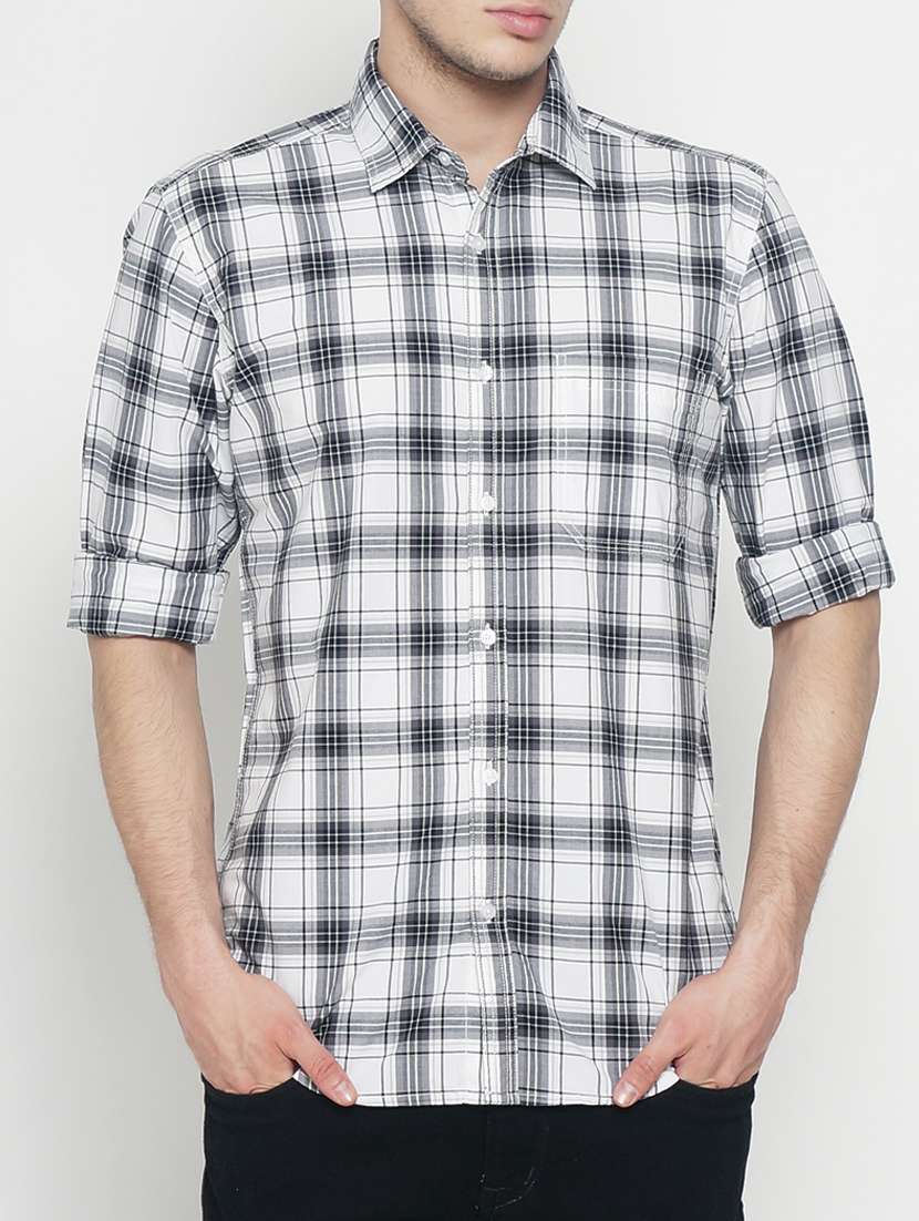 white cotton casual shirt