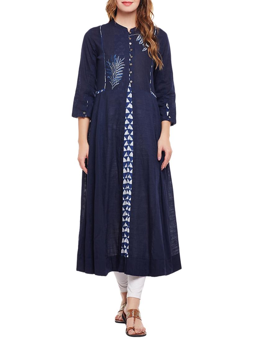 flared embroidered kurta - 15056050 - Zoom Image - 0