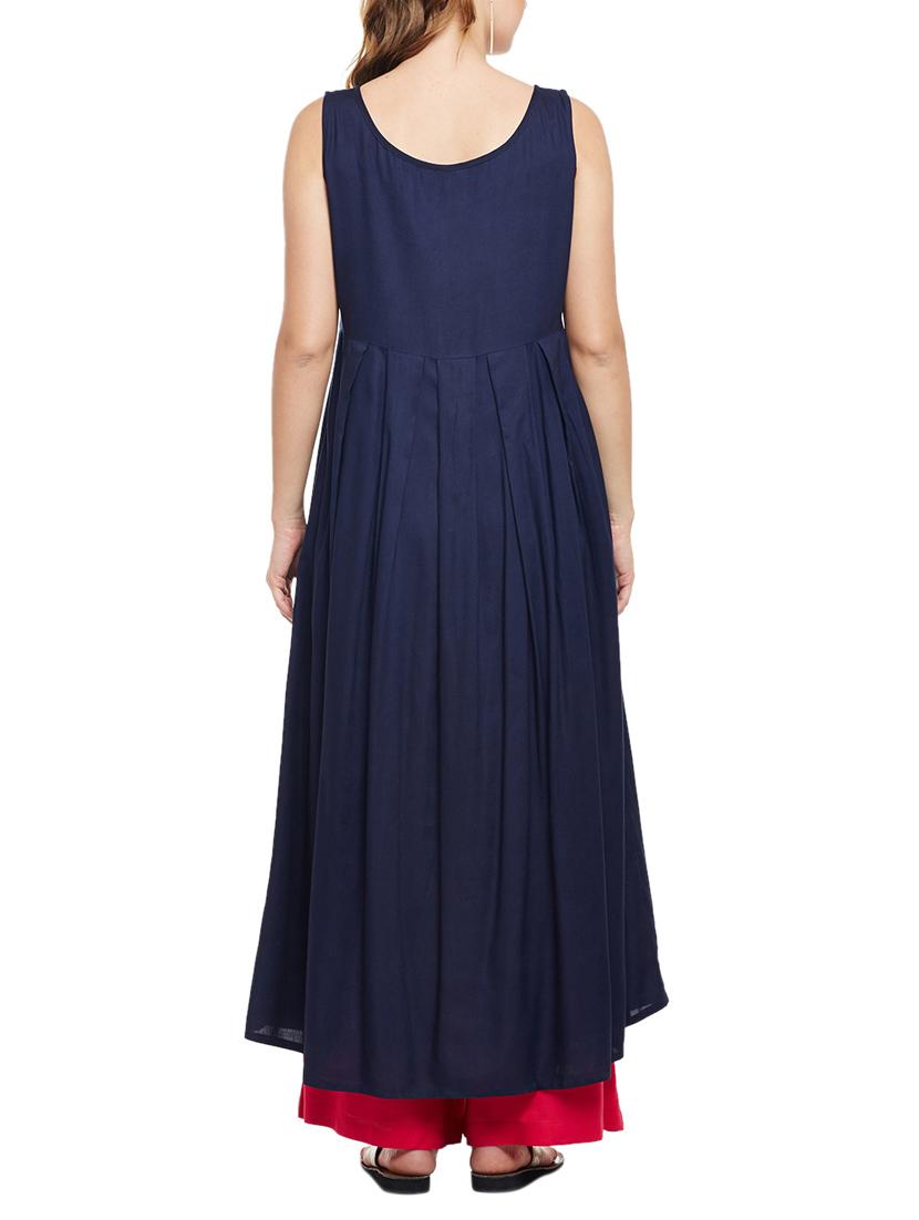 layered embroidered kurta - 15056062 - Standard Image - 3