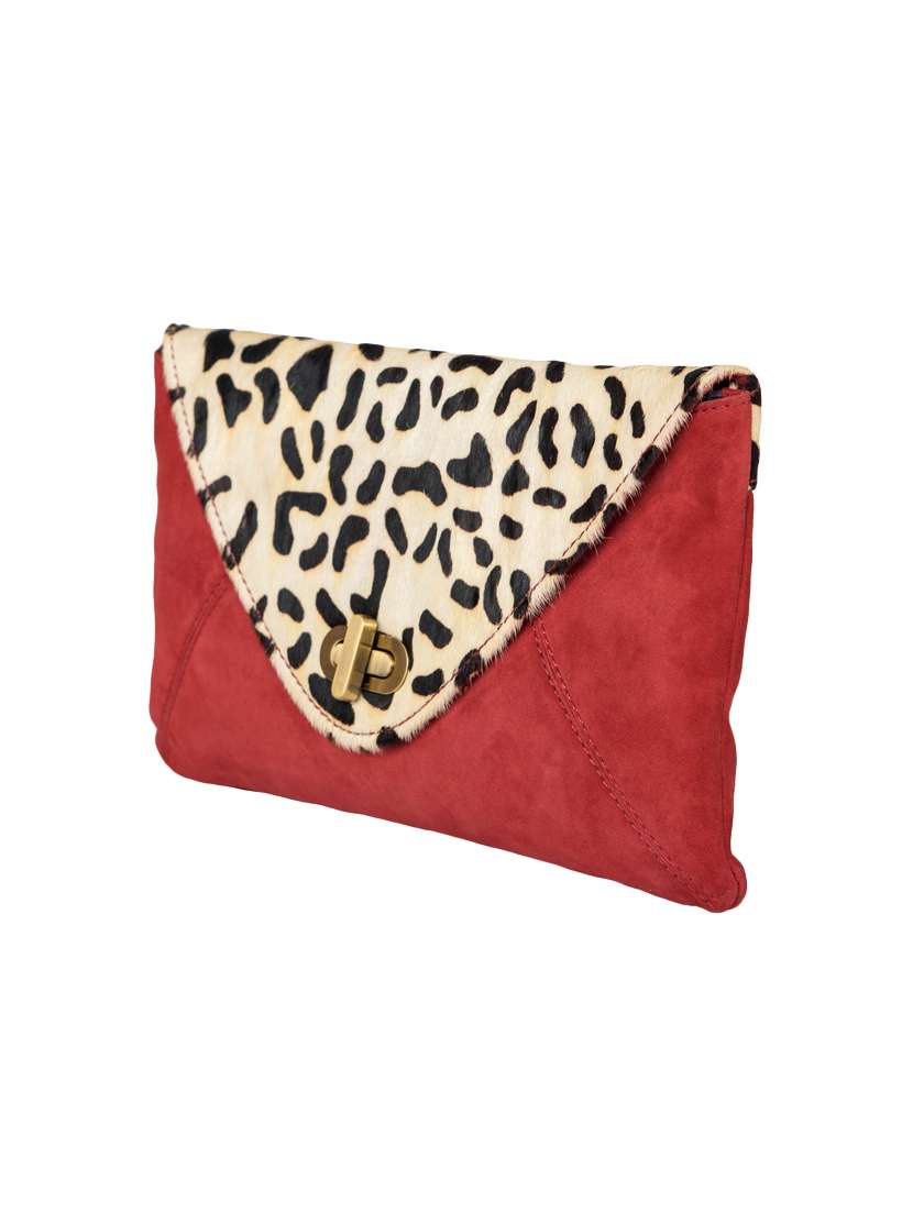 red leather regular clutch - 15059288 -  Standard Image - 3