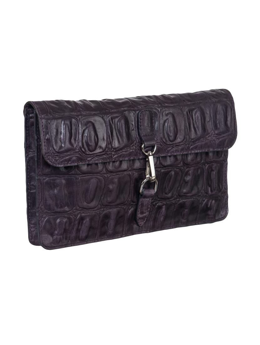 purple leather regular clutch - 15059295 - Standard Image - 3