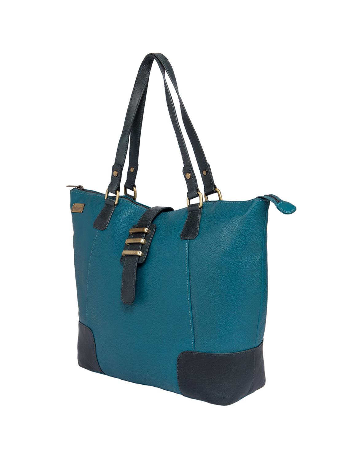 blue leather handbag - 15059341 - Standard Image - 3